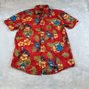 Star Wars The Mandalorian Button Up Shirt Floral Print Baby Yoda Men's